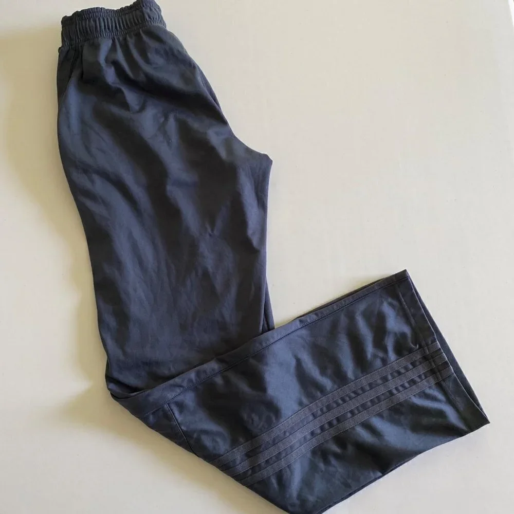 Adidas Men’s Climalite 3-Stripe Active/Lounge Pants. Gray/Ink Blue. Size Small